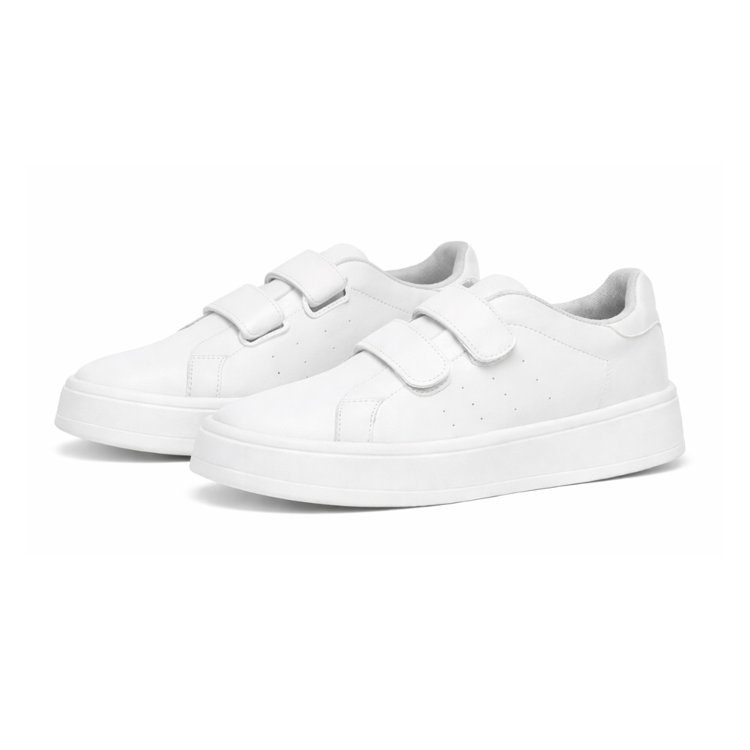Zapatilla Blanca Doble Velcro Classic