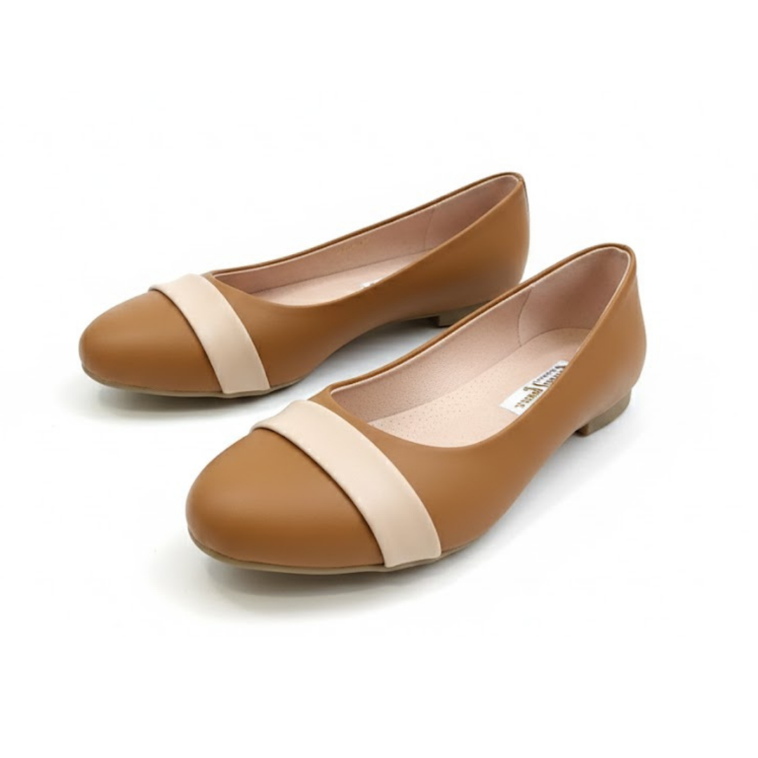 Flats Beige & Caramelo