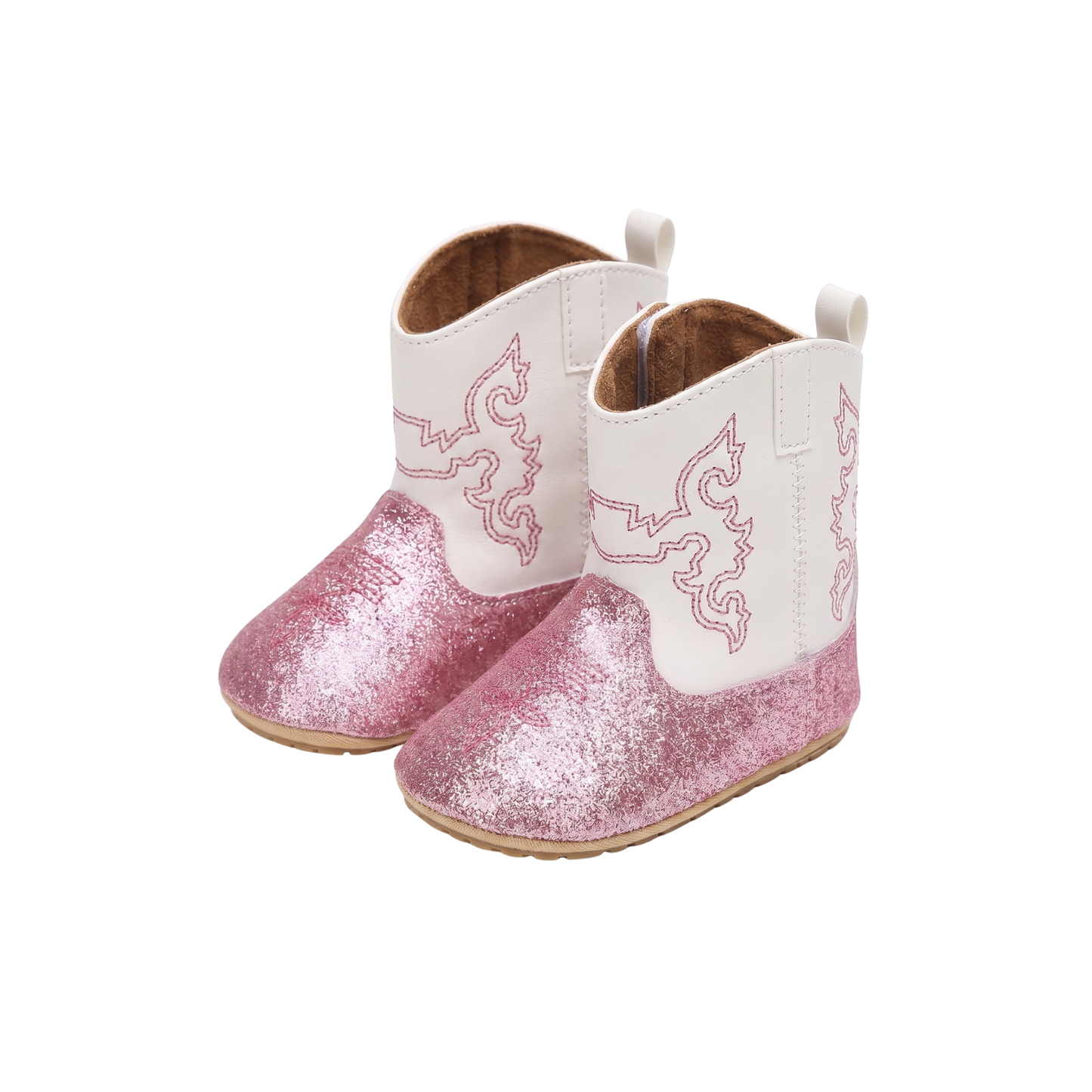 Botín Primeros Pasos Niña – Españoles Rosa con Blanco