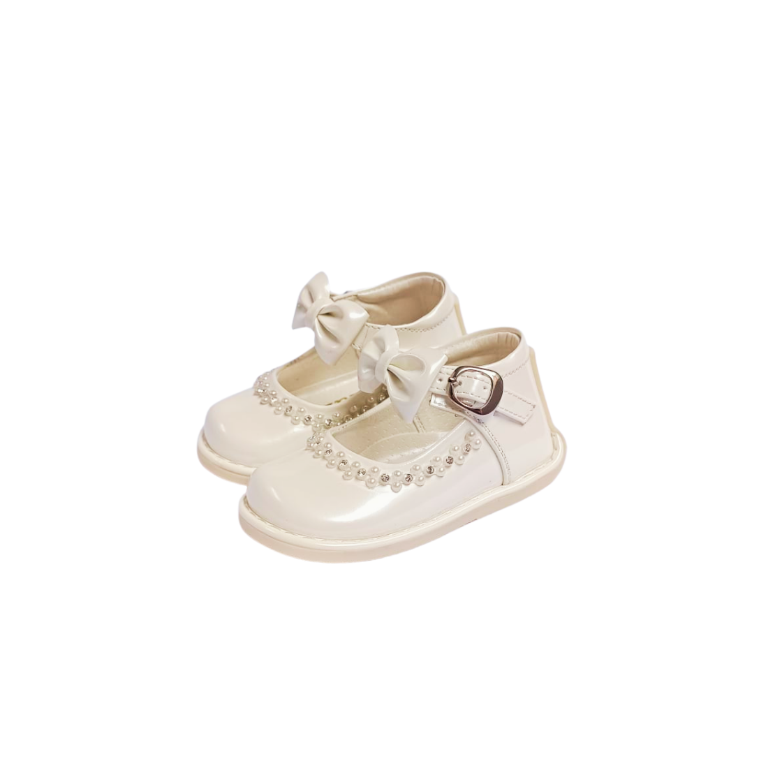 Zapato Pibe Charol Crema