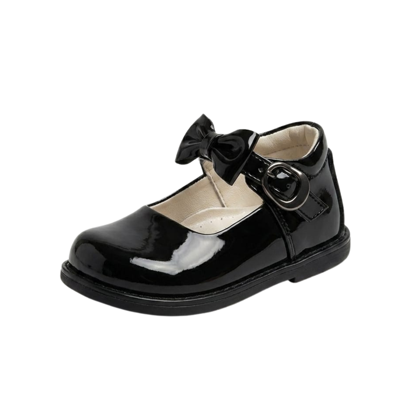 Pibe Pre Walker de Charol con Lazo - Negro