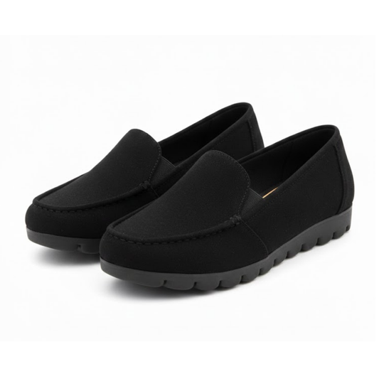Mocasines Negro Elástico