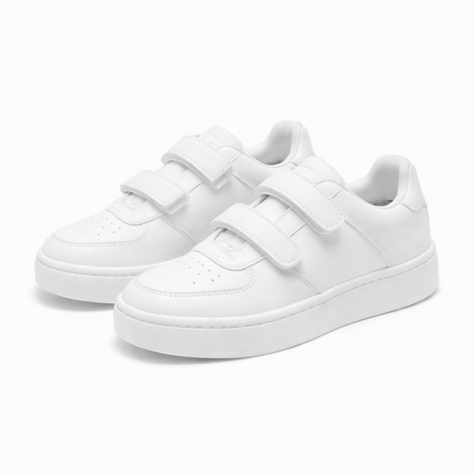 Zapatilla Blanca Doble Velcro