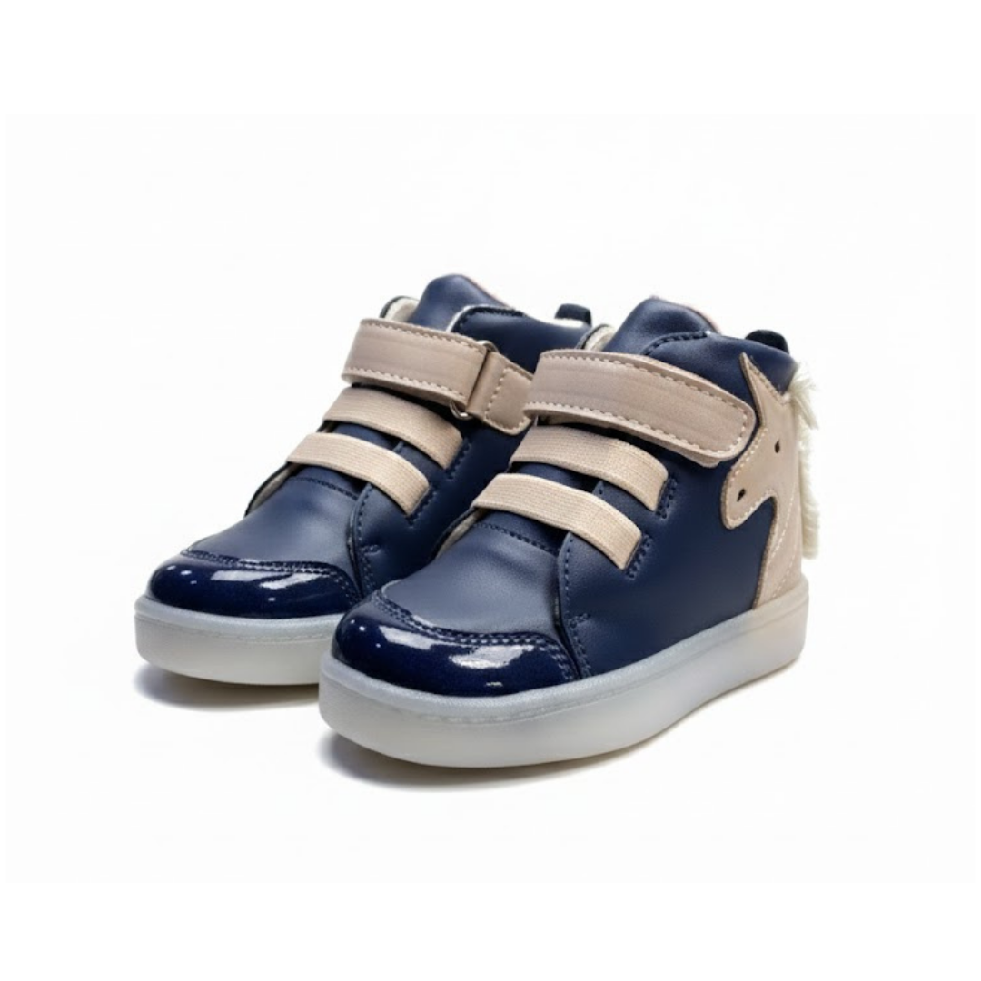 Botín Azul Marino Velcro