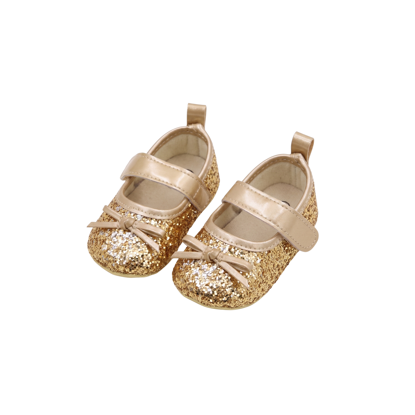 Zapatitos Primeros Pasos Niña – Españoles Dorado Escarcha