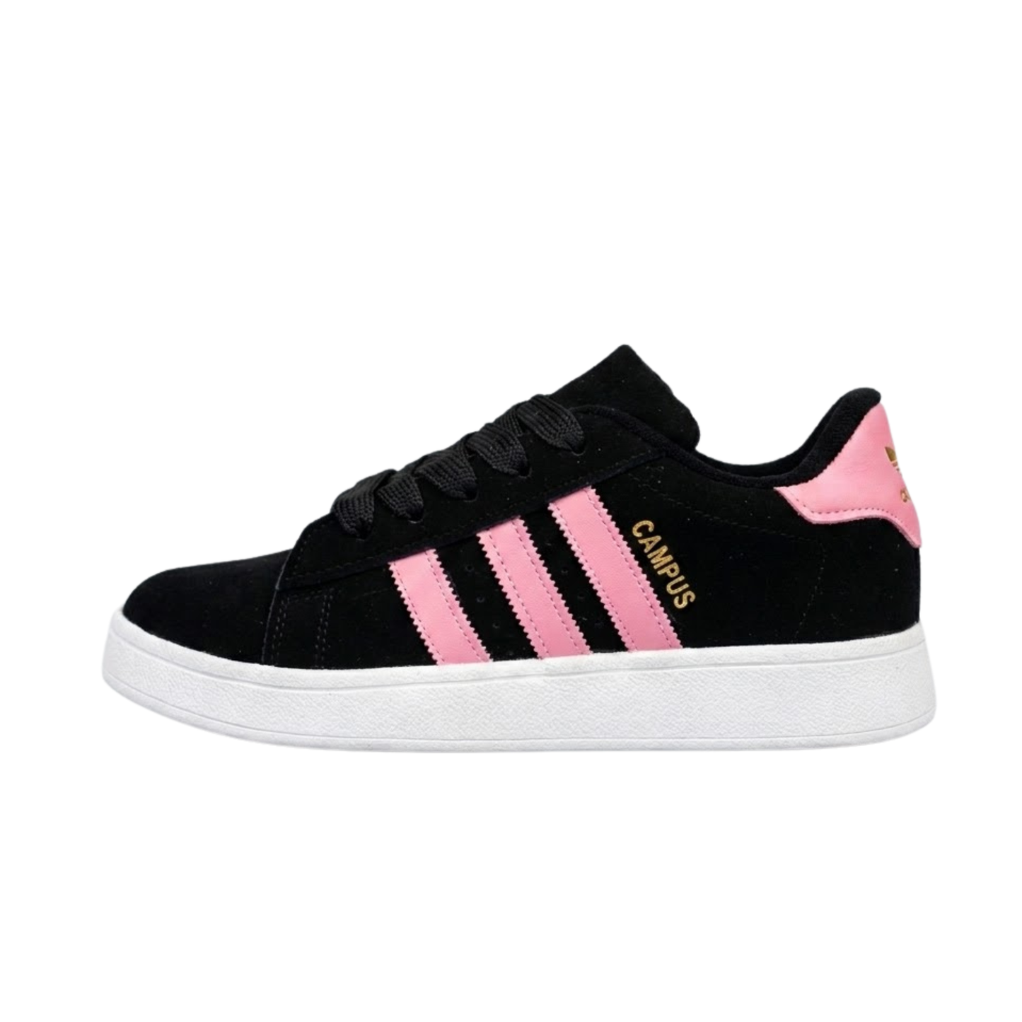 Zapatilla Urbana Negra con Detalles Rosados