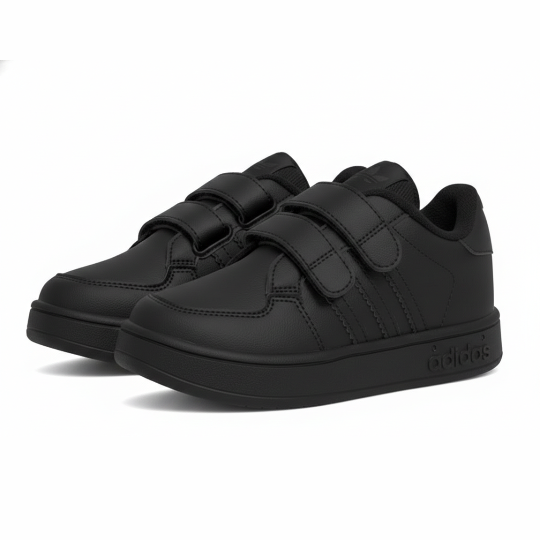 Zapatilla Negra Doble Velcro