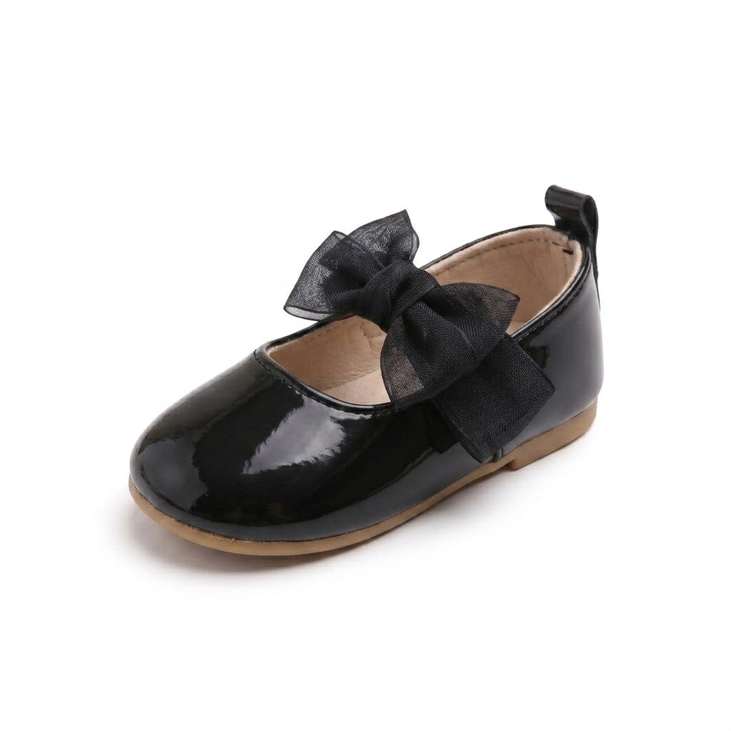Zapatitos Primeros Pasos Niña – Españoles Negro Charol